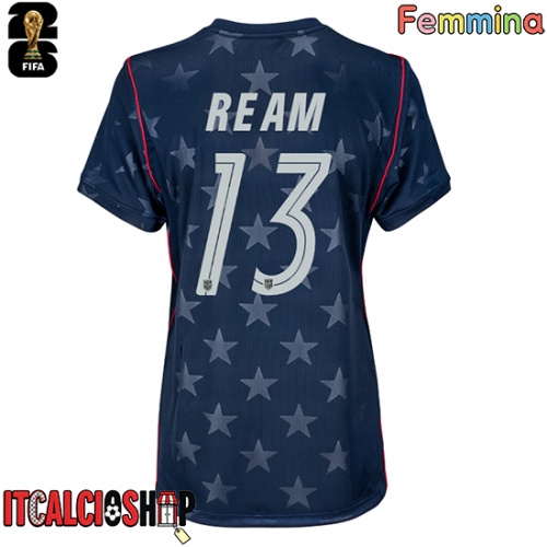 Stati Uniti Tim Ream #13 Seconda Maglia Femmina Mondiali 2026 Manica Corta